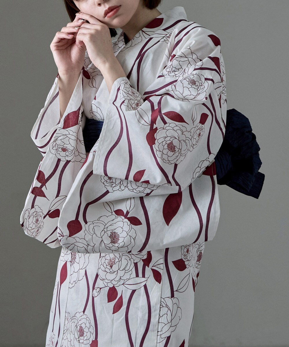 asaka 浴衣 セパレート浴衣 夏雨の波紋　【完売品】 セパレート綿浴衣 2点セット | アサカ(asaka) | マルイウェブ