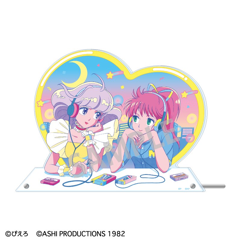 クリィミーマミハートパネル ハート型アクリルパネル クリィミーマミ×ミンキーモモ／レトロテイスト