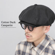 ビッグシルエット キャスケットハンチング ダックキャンバス