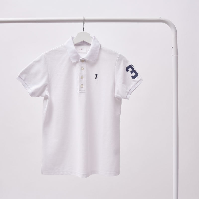 [}C]GL S/S POLO SHIRTS for womens/HgELEiH Tokyoj white