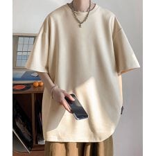 アサオーラ(AsaAura)のメンズtシャツ 半袖 スエード調Tシャツ