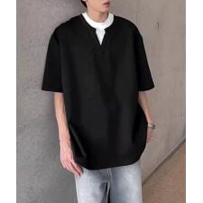 半袖Tシャツ メンズ 重ね着風カットソー
