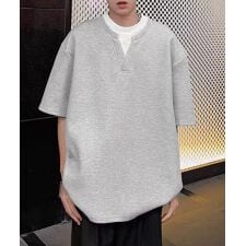 半袖Tシャツ メンズ 重ね着風カットソー