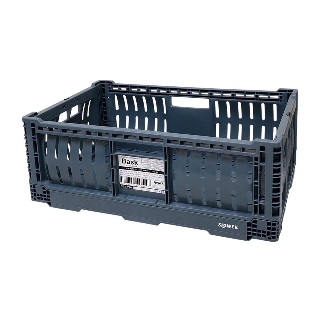 [}C]FOLDING CONTAINER Bask(XL) BLUE/XE[iSLOWERj u[