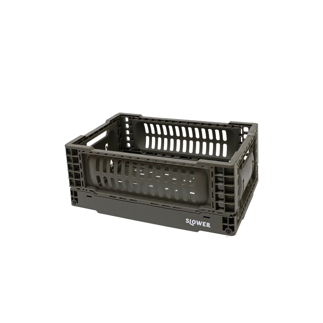 [}C]FOLDING CONTAINER Bask(S) OLIVE/XE[iSLOWERj I[u