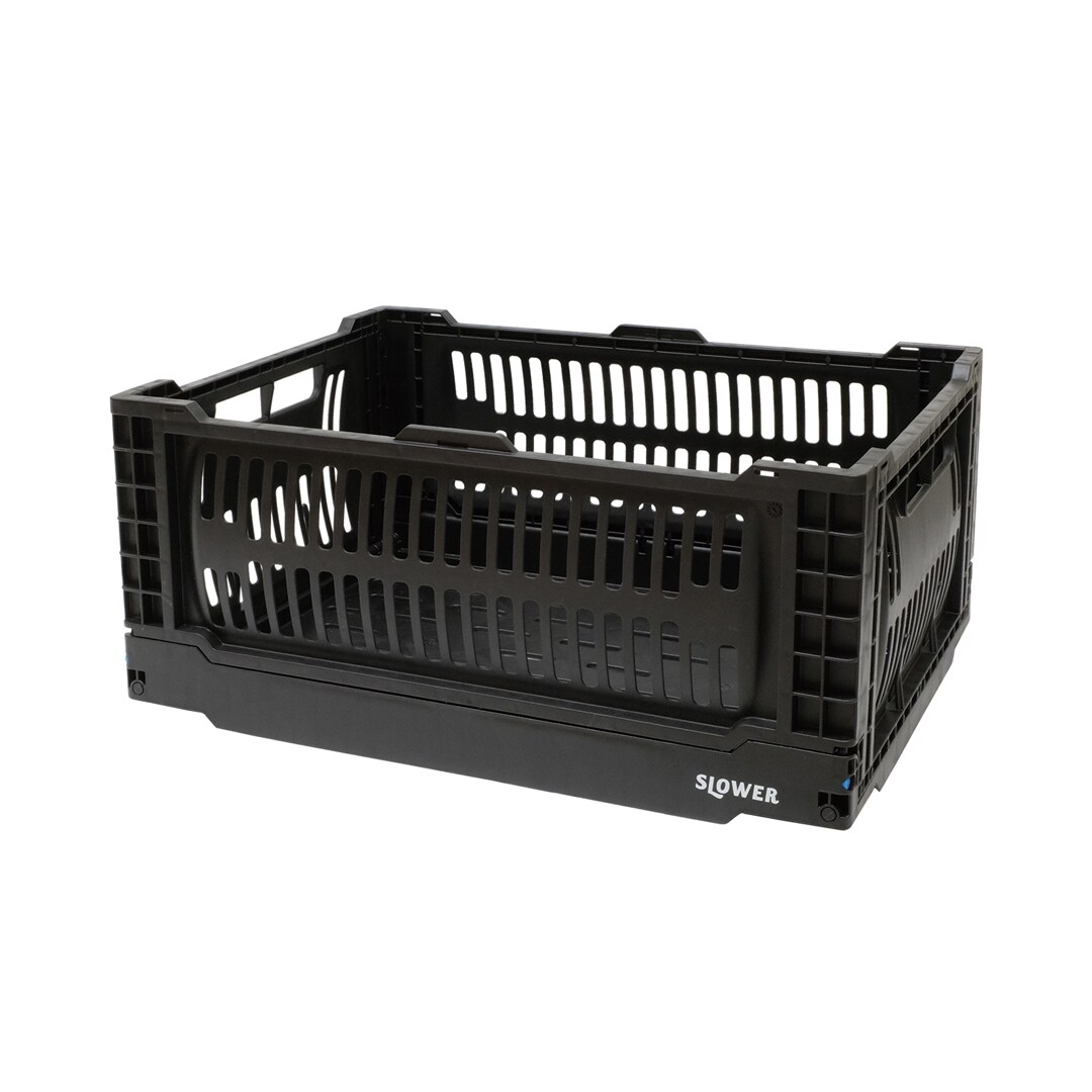 [}C]FOLDING CONTAINER Bask(L) BLACK/XE[iSLOWERj ubN