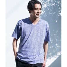 ZEROSTAIN ゼロステイン 撥水性 UVカット スラブVネックTシャツ