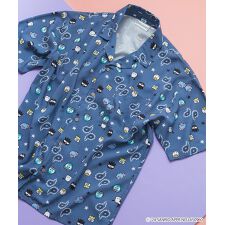 【サンリオキャラクターズ】 オリジナルプリントレーヨン総柄シャツ キャラアロハ クロミ はぴだんぷい