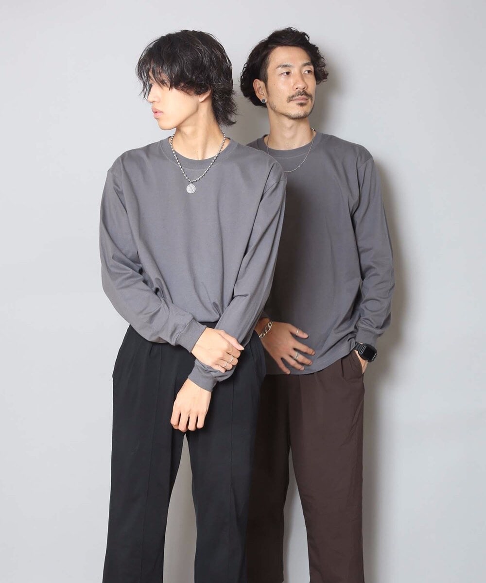 [�}���C]�yHANES�zBEEFY LONGS LEEVE TEE 2���g H5186-2 /�W�[���Y���C�g�iJEANS MATE�j �`���R�[���O���[