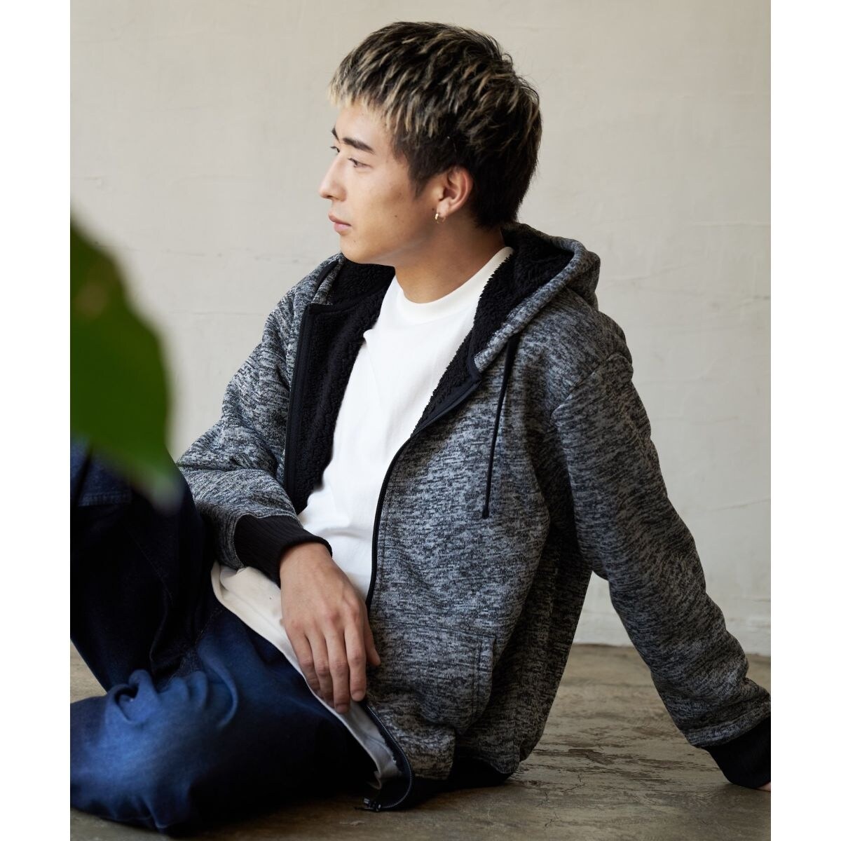 裏ボア フルジップパーカー | ブルースタンダード(BLUE STANDARD