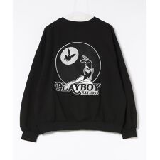 【SEQUENZ × PLAYBOY】バックワッペン裏起毛 スウェットトレーナー