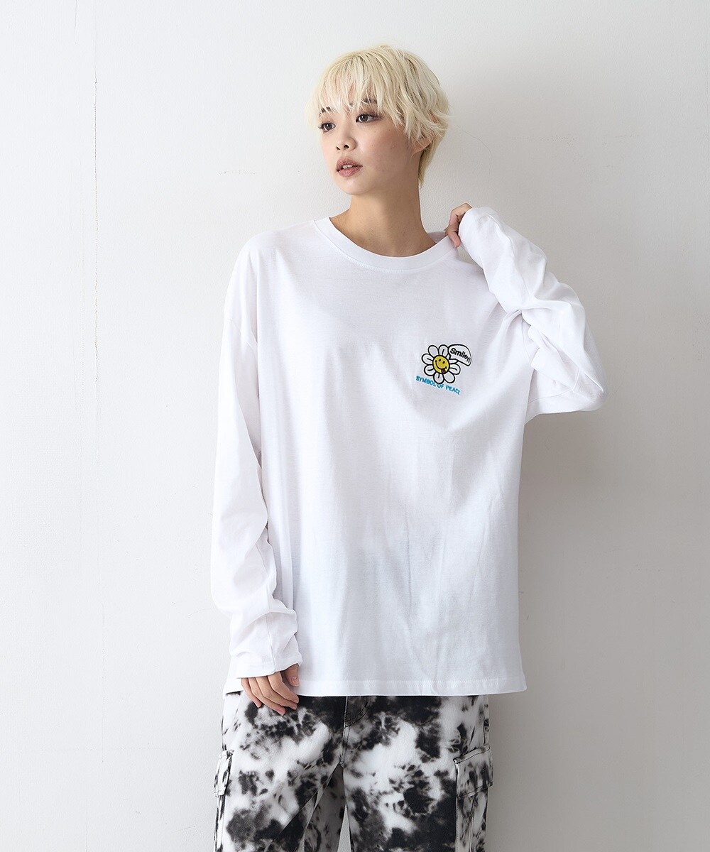 ys-mTHENORTHFACEホワイト ロンT M新品 ワンポイントシシュウロンT | ジーンズメイト(JEANS MATE) | マルイ