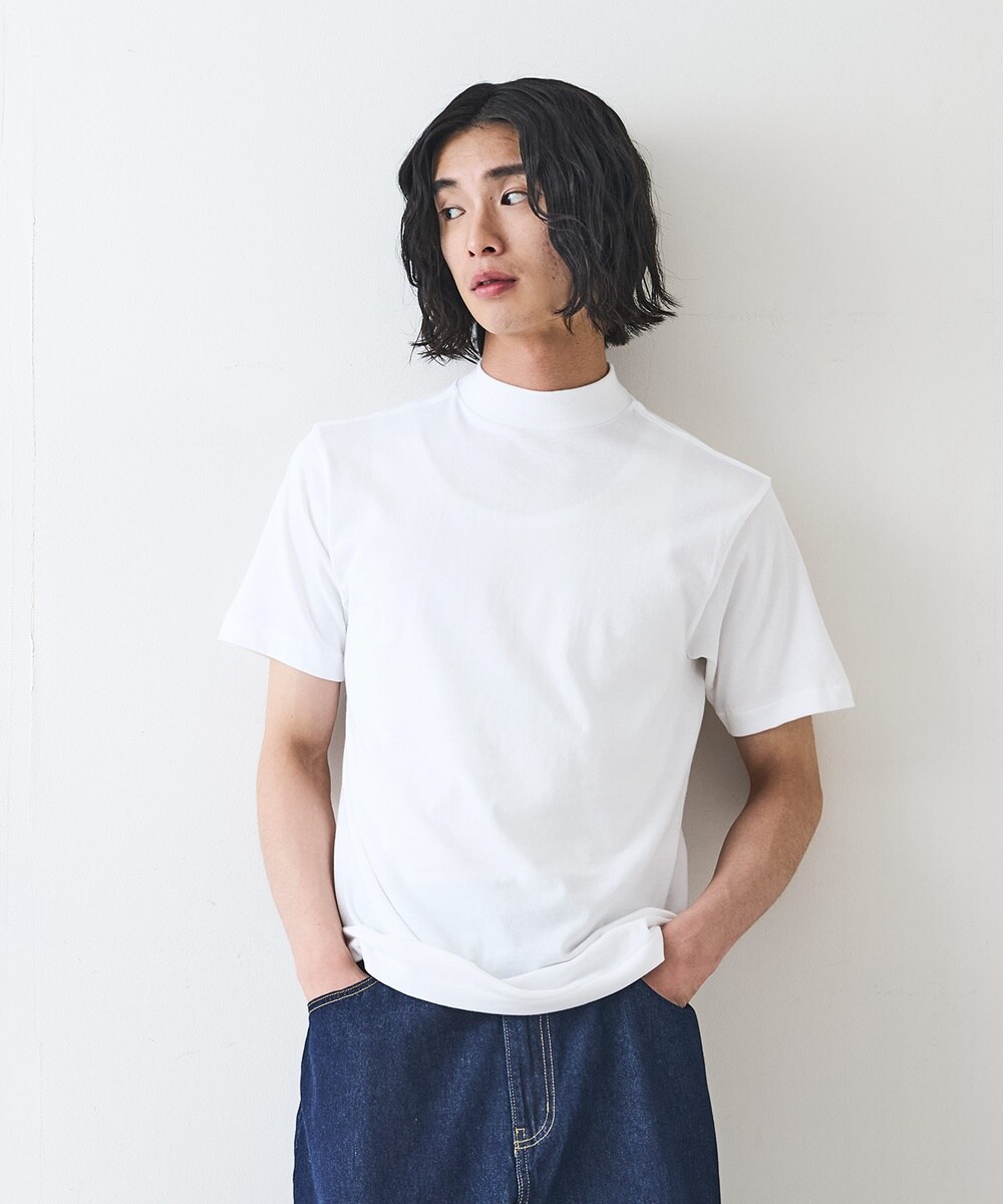 HYDROGEN モックネック Tシャツ ホワイト Mサイズ HANES/ヘインズ】モックネックTシャツ | ヘインズ(Hanes) | マルイ