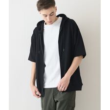【BLUE STANDARD】接触冷感 COOLスムース5分袖パーカー | ブルースタンダード