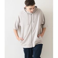 【BLUE STANDARD】接触冷感 COOLスムース5分袖パーカー