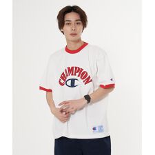 【CHAMPION】アーチロゴプリント リラックスフィット リンガーTシャツ