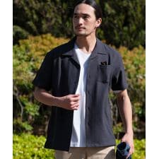 ブルースタンダード(BLUE STANDARD)の【BLUE STANDARD】リネンライクスラブ　オープンシャツ