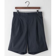 【UNIIT】 ポリエステルツイル  ワイドシルエット ショートパンツ