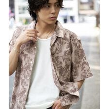 【BLUE STANDARD】COOLMAX フレンチリネンミックスオープンカラーシャツ