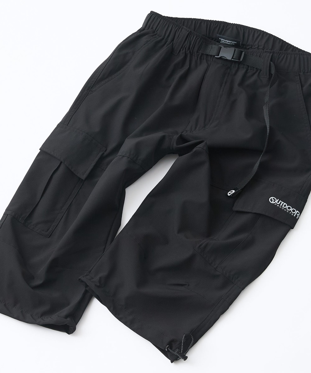 JH TFW49 クロップド イージーパンツ ブラック 裾リブ D.HYGEN - Wool SCAB Broken Stripe Jacquard Wide Cropped