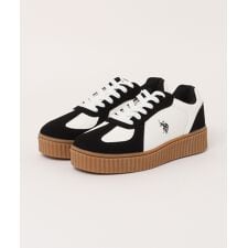 ジーンズメイト(JEANS MATE)の【U.S. POLO ASSN.】厚底ボリュームソール コンビネーションスニーカー