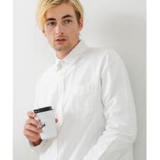 【BLUE STANDARD】コットン100％ オックスレギュラーカラー リラックスシルエットシャツ