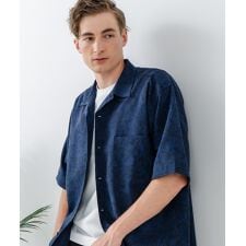 ブルースタンダード(BLUE STANDARD)の【BLUE STANDARD/ブルースタンダード】COOLMAXリネンミックス総柄シャツ