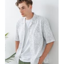 ブルースタンダード(BLUE STANDARD)の【BLUE STANDARD/ブルースタンダード】COOLMAXリネンミックス総柄シャツ