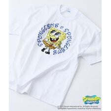 【SPONGEBOB/スポンジ・ボブ】 オリジナルデザイン 刺繍 Tシャツ
