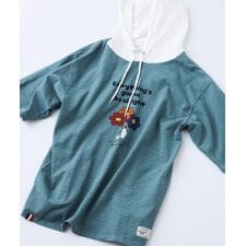 【Blue Standard】スラブコットン アニマルプリント Tパーカー