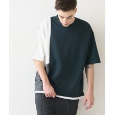 【Blue Standard】COOLスムース フェイクレイヤー 切替デザインTシャツ