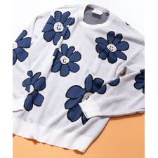 古着 セーターメンズ 花 柄 セーター 90 s Hand Knit Flower Pattern Sweater 90年代 ハンドニットセーター 花柄 3D 立体編み northern isles SIZE XL 1000A2310 公式 古着・ヴィンテージ通販