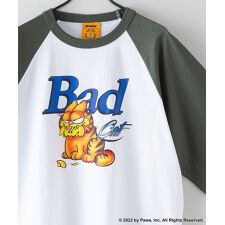 【Garfield】コラボ ラグランTシャツ  Y2K  バックプリント  ストリート