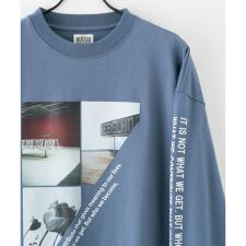 【ROUGH TRADE】 ピーチ起毛 フォトプリント ロングスリーブT