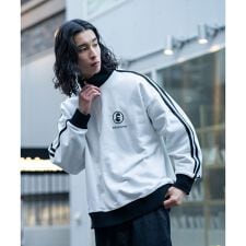 サイドライン ハーフジップ スウェット 【brknhome】