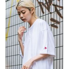 【SAVIER】×【ZERO STAIN】コラボ ヘンリーネックTシャツ