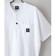【brknhome/ブロークンホーム】ヘンリーネックポケット付Tシャツ オーバーサイズ