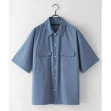 【UNIIT/ユニット】 ポリエステルツイル ダブルフラップポケット オーバーサイズシャツ