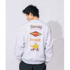 【THRASHER/スラッシャー】裏起毛バック刺繍プリントスウェットプルオーバー