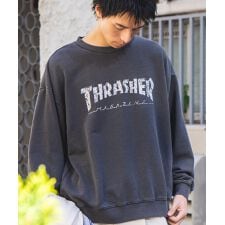 【THRASHER】 ヘビーウェイト ピグメント ロゴ スウェット