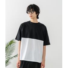 【BRKNHOME】×【ZERO STAIN】コラボ 上下切り替え クルーネック Ｔシャツ