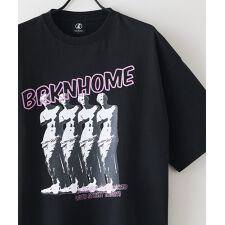 【brknhome/ブロークンホーム】アーティスティック プリント オーバーサイズTシャツ