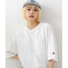 【SAVIER】×【ZERO STAIN】コラボ ラグランスリーブ ポケット付 Tシャツ