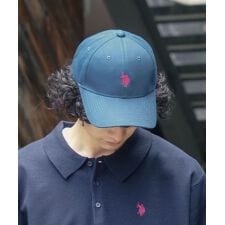 【U.S.POLO ASSN. ：ユーエスポロアッスン】ワインポイント刺繍キャップ