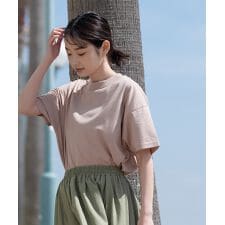 【汗染み 目立ちにくい ZEROSTAIN】 リブ Uネック Tシャツ