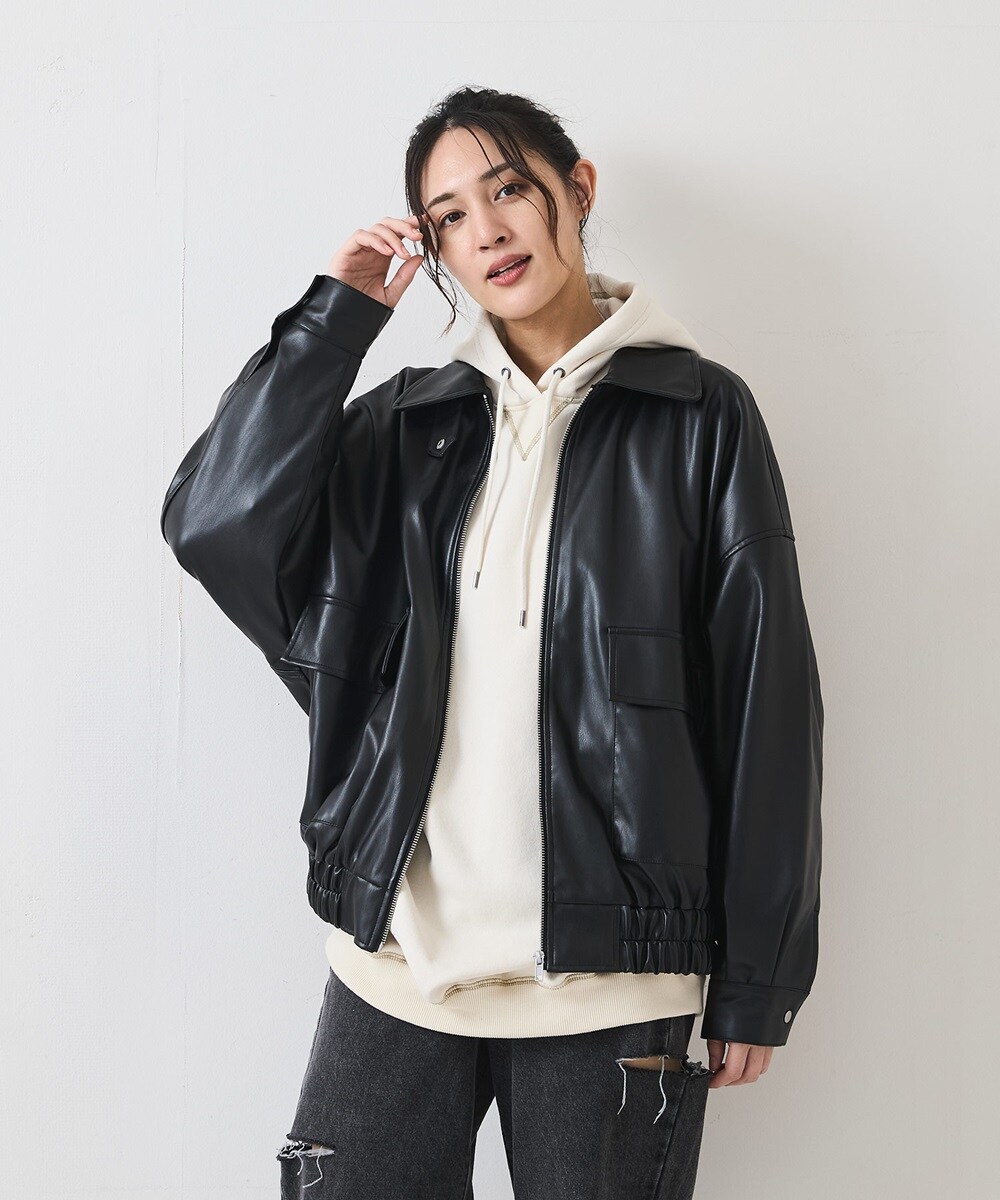 FORTPOINT/フォートポイント】フェイクレザージャケット | フォート