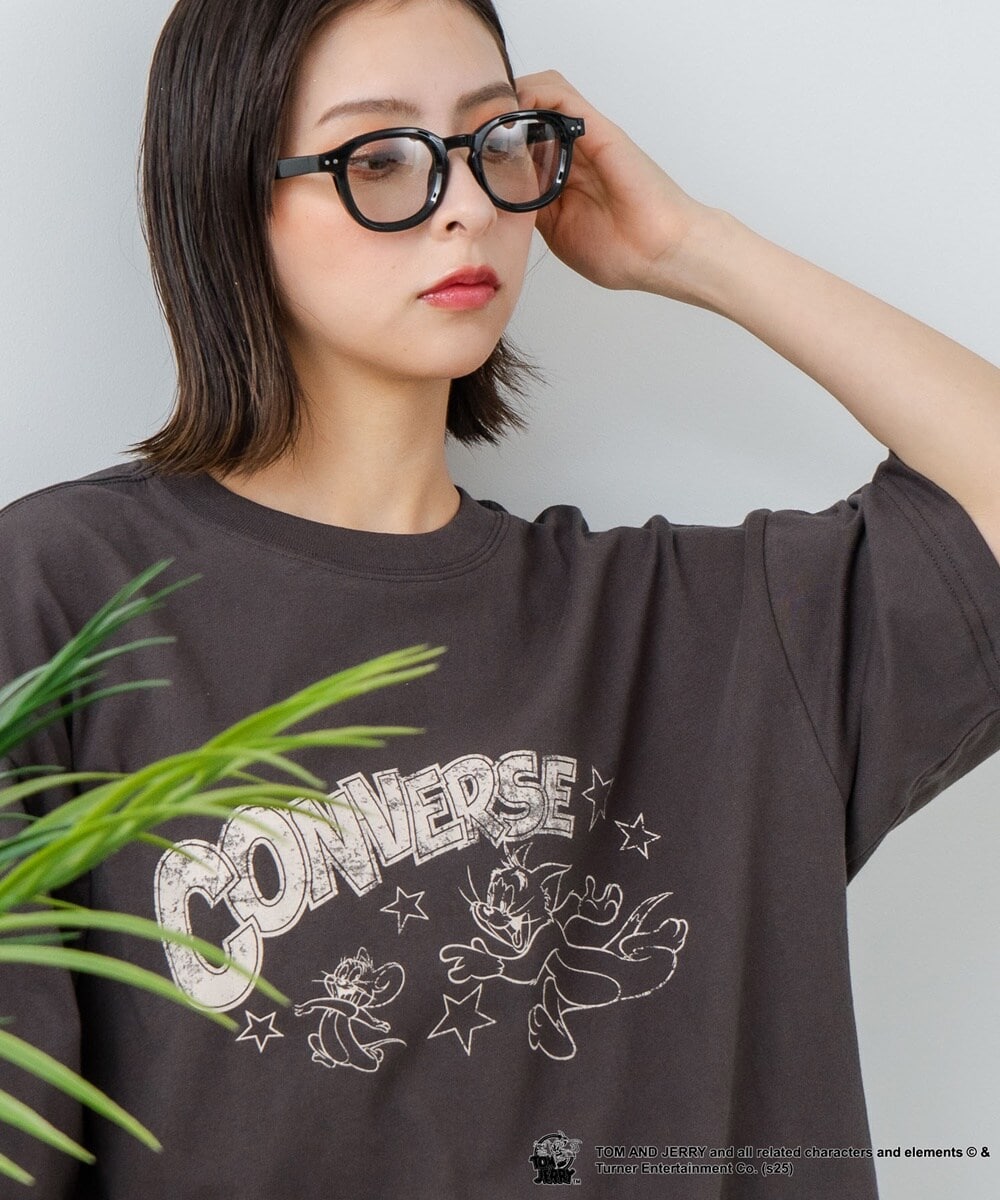 【CONVERSE】×【TOM AND JERRY】 ロゴプリント BIG Tシャツ