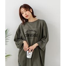 【CONVERSE/コンバース】7分袖 ワイド切り替え チュニック