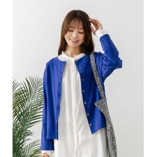 【C-FORTPOINT】バスク天竺 クルーネックカーディガン