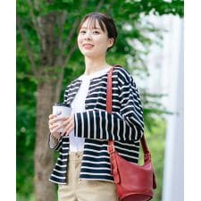 【C-FORTPOINT】バスク天竺 クルーネックカーディガン